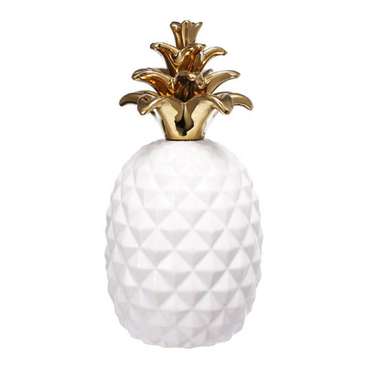 Artekko Pineapple Διακοσμητικός Ανανάς Κεραμικό Λευκό/Χρυσό (9x9x17)cm     1747-GLWH