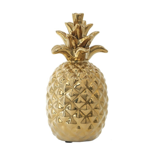 Artekko Pineapple Διακοσμητικό Επιτραπέζιος Ανανάς Κεραμικό Χρυσό (11.5x11.5x23)cm  1749-GOLD