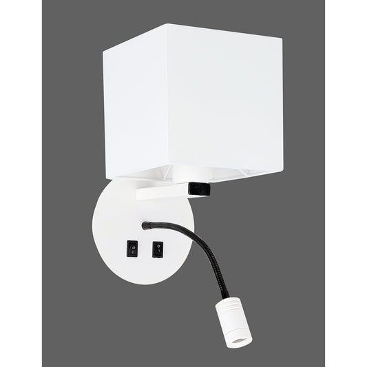 ΑΠΛΙΚΑ ΚΑΙ ΣΠΟΤ MONOΦΩΤΟ 40W E27+3W LED ΛΕΥΚΟ ΚΑΠΕΛΟ