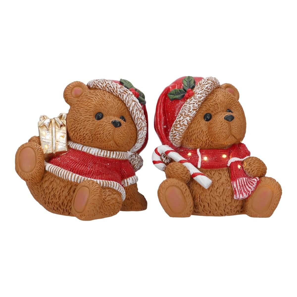 ΑΡΚΟΥΔΟΣ 2/ass ΦΙΓΟΥΡΑ LED ΧΡΙΣΤΟΥΓΕΝΝΙΑΤΙΚΟΣ 25x20,5x29cm+28x22,5x29cm