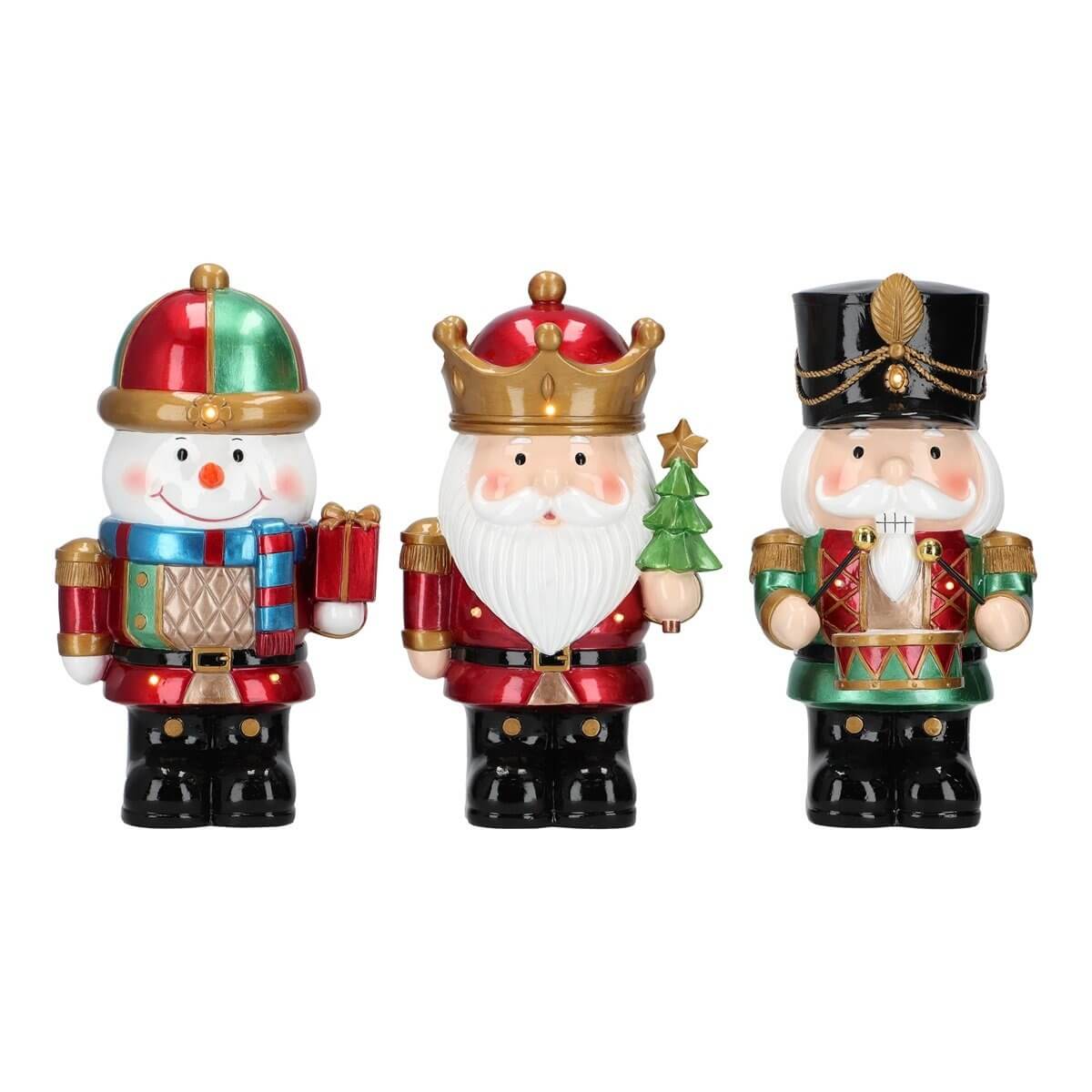 ΦΙΓΟΥΡΑ 3/ass LED ΑΙ ΒΑΣΙΛΗΣ ΧΙΟΝΑΝΘΡΩΠΟΣ ΚΑΡΥΟΘΡΑΥΣΤΗΣ 13,7x15,5x25,5cm multicolor