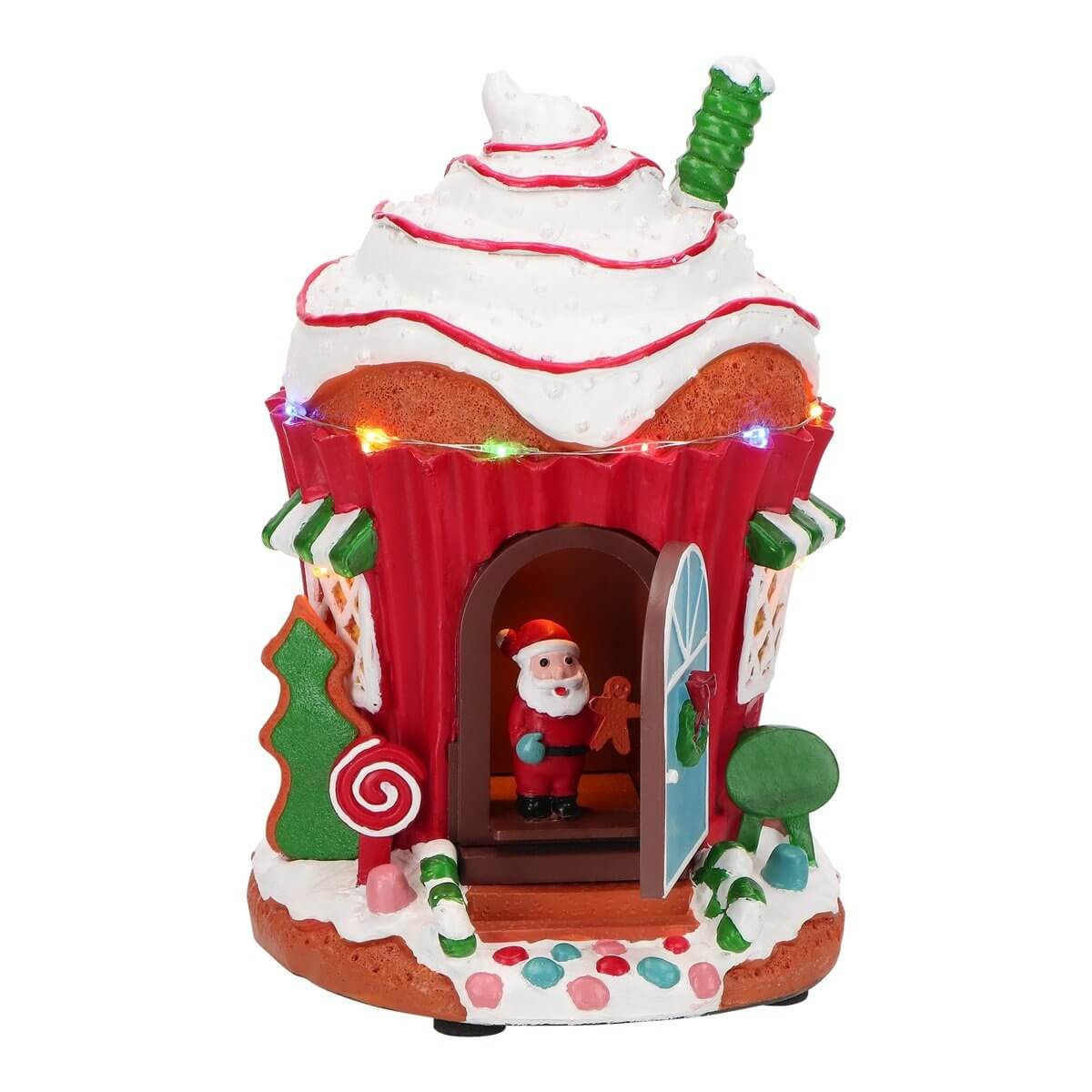 ΣΠΙΤΙ ΠΑΓΩΤΟ ΜΕ ΑΙ ΒΑΣΙΛΗ LED animated Battery Order 13,5x15x20cm multicolor