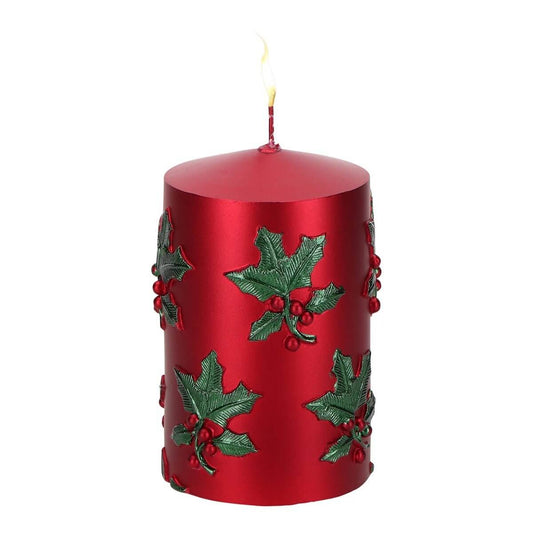 ΚΕΡΙ ΜΕ ΓΚΙ ΚΟΚΚΙΝΟ ΠΡΑΣΙΝΟ ΧΡΙΣΤΟΥΓΕΝΝΙΑΤΙΚΟ 7,3X7,3X12,5 CM