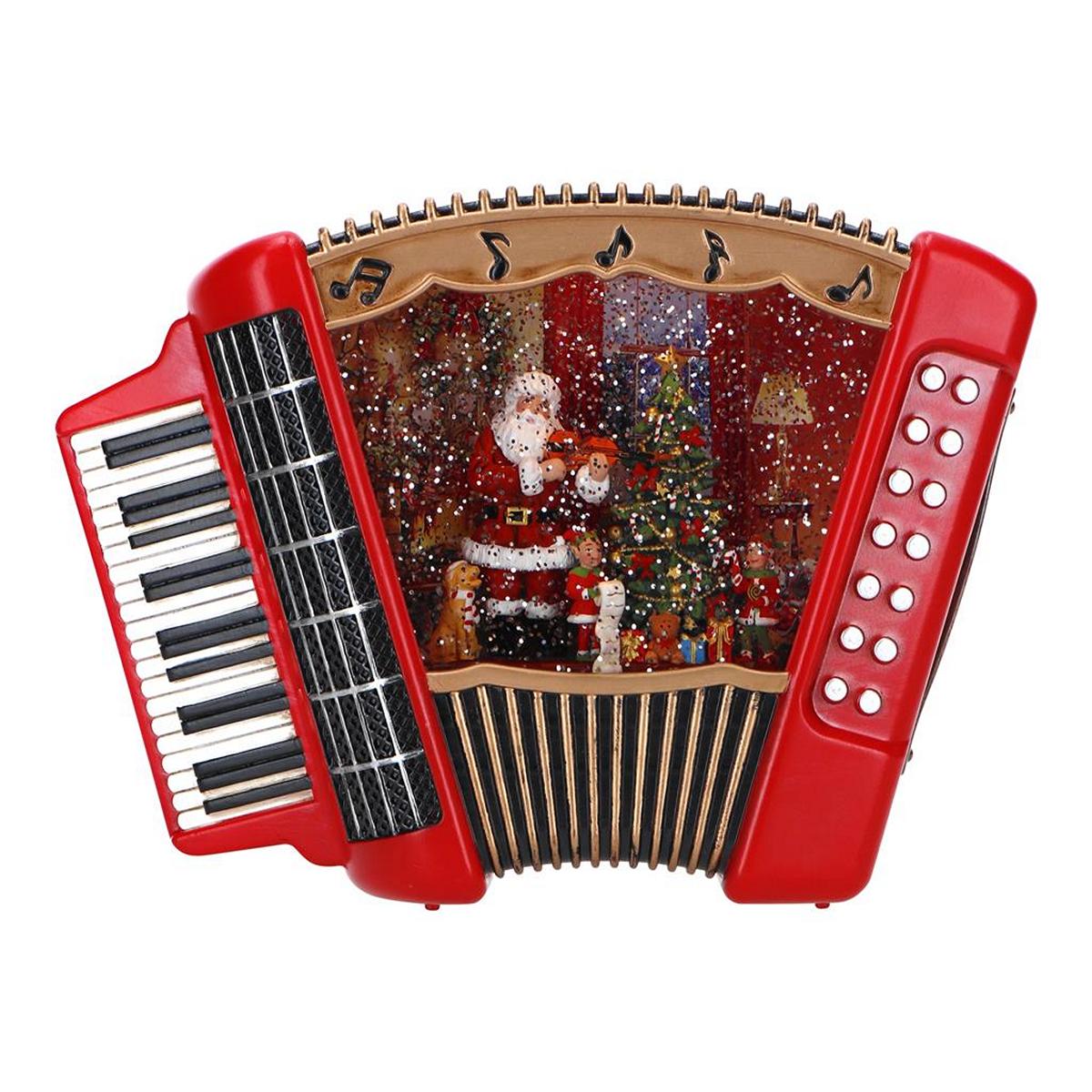 ΑΚΟΡΝΤΕΟΝ ΝΕΡΟΥ ΜΕ ΑΙ ΒΑΣΙΛΗ LED ΚΟΚΚΙΝΟ  B/O LED 26,2x7,7x19,08cm