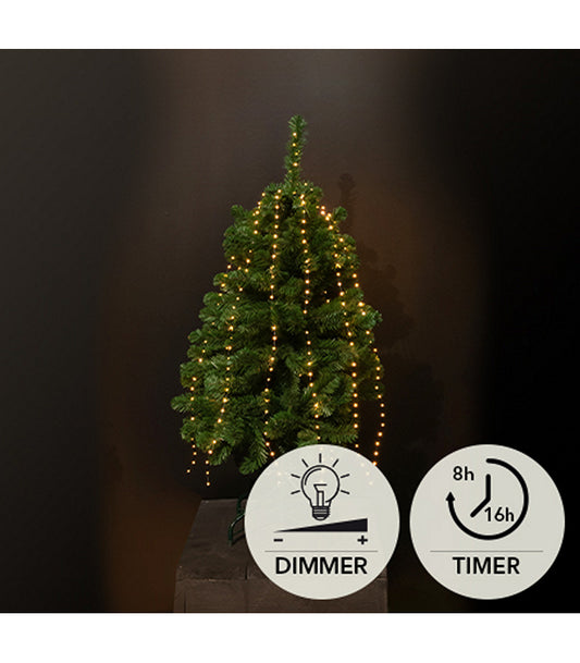 ΦΩΤΑΚΙΑ ΔΕΣΜΗΣ ΑΛΥΣΙΔΑ ΓΙΑ ΔΕΝΤΡΟ +/-120CM 300LED / 10X90CM LED ΚΛΑΣΣΙΚΟ ΘΕΡΜΟ - 4M ΚΑΛΩΔΙΟ ΜΑΥΡΟ - 4.5V/IP44 ΜΕΤΑΣΧΗΜΑΤ