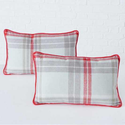 ΜΑΞΙΛΑΡΙ 2/ass 20Χ30Χ15cm ΚΑΡΟ ΓΚΡΙ ΚΟΚΚΙΝΟ Karolina Cotton 100%
