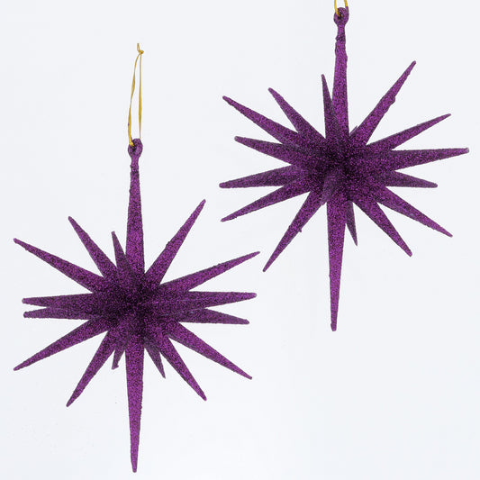 ΣΤΟΛΙΔΙ  3Δ ΑΣΤΕΡΙ SET/2 ΜΩΒ Glitter Tove H14cm D14cm ΑΘΡΑΥΣΤΟ