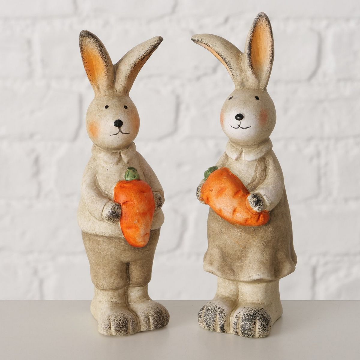 ΛΑΓΟΣ 2/ass ΜΕ ΚΑΡΟΤΟ ΦΙΓΟΥΡΑ Jefferson 4x5x15cm ΚΑΦΕ ΚΕΡΑΜΙΚΟ