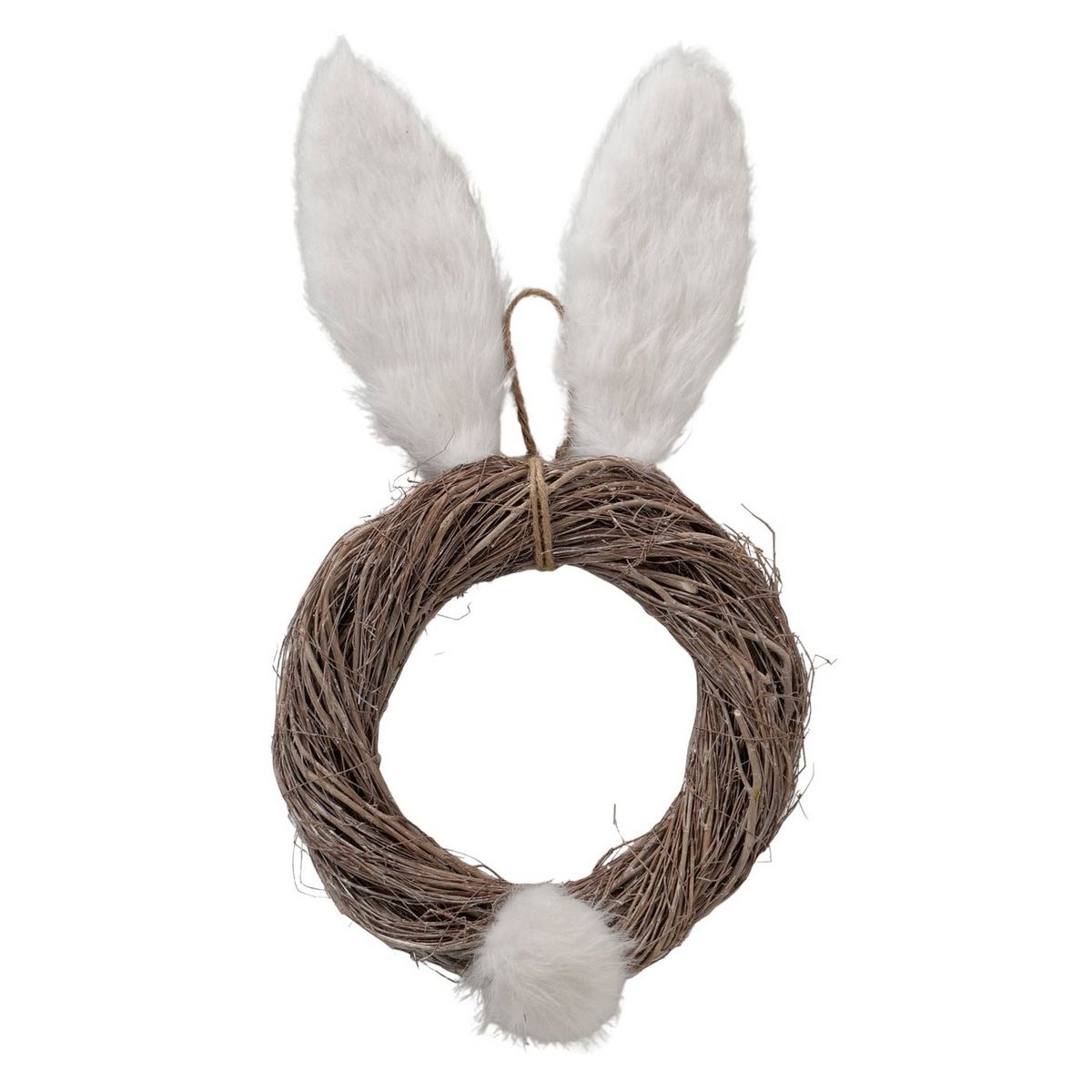 ΣΤΕΦΑΝΙ ΛΑΓΟΣ ΚΡΕΜ Holla,7X30X53 cm ΜΕΤΑΛΛΟ, ΦΥΣΙΚΟ Jute, Polyester