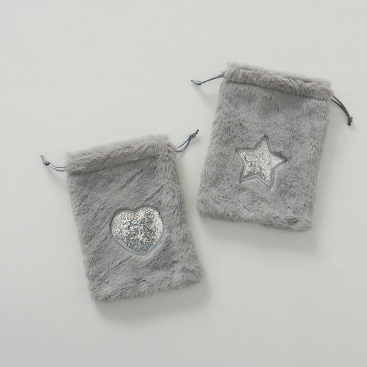 ΤΣΑΝΤΑ ΔΩΡΟΥ 2/ass ΓΟΥΝΑ ΓΚΡΙ Girly 15X20cm Glitter