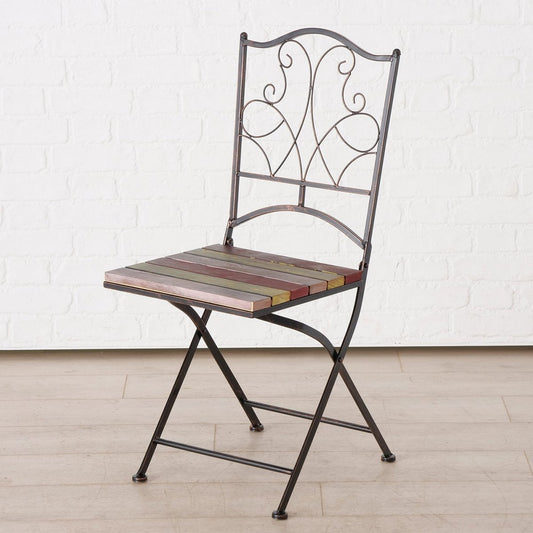ΚΑΡΕΚΛΑ Lonka 50x42x93cm ΜΕΤΑΛΛΟ ΞΥΛΟ ΣΚ.ΚΑΦΕ ΠΡΑΣΙΝΟ ΚΟΚΚΙΝΟ