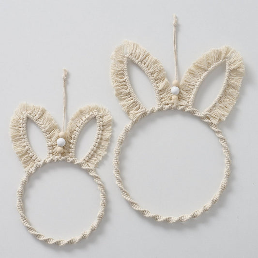 ΣΤΕΦΑΝΙ ΛΑΓΟΣ Set/2 ΛΕΥΚΟ Rabbit  L16-20cm H24-30cm