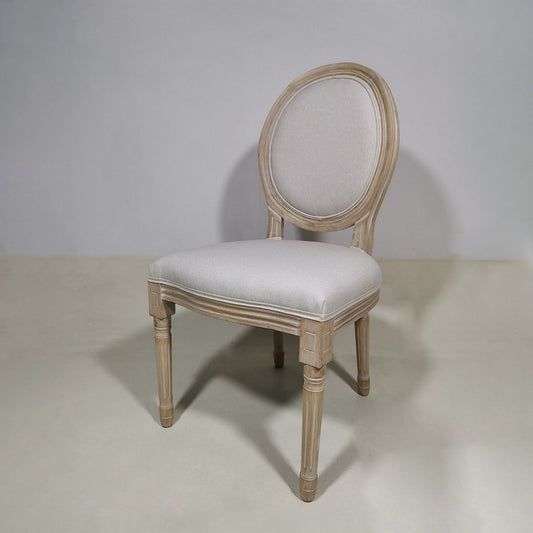 ΚΑΡΕΚΛΑ RUBBER WOOD NATURAL COTTON LINEN IVOIRE 25000 W50xD59xH48/103CM