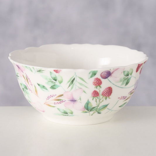 ΜΠΟΛ ΣΧΕΔΙΟ ΒΑΤΟΜΟΥΡΟ Fantasy, 450ml, H7cm, D14cm, Floral ΠΡΑΣΙΝΟ ΡΟΖ New Bone