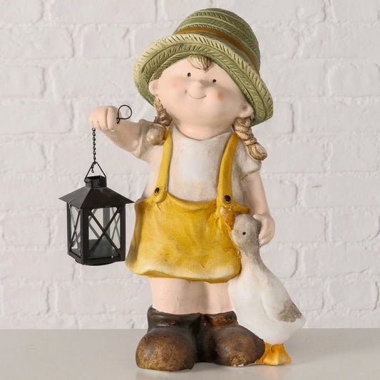 ΚΟΡΙΤΣΙ ΦΙΓΟΥΡΑ Vanja ΜΕ ΦΑΝΑΡΑΚΙ ΠΡΑΣΙΝΟ ΚΙΤΡΙΝΟ 29Χ18Χ42cm Iron, Magnesia