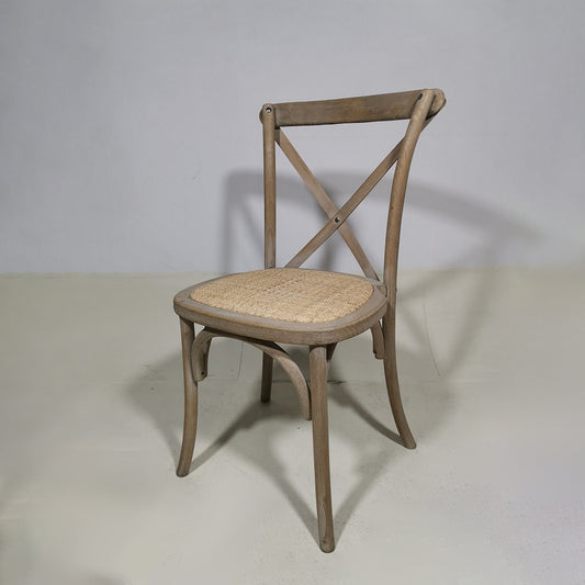 ΚΑΡΕΚΛΑ ΧΙΑΣΤΗ/ ΣΤΙΒΑΣΙΜΗ TOON + RATTAN SEAT ANT.GREY W44xD42xH46/88CM