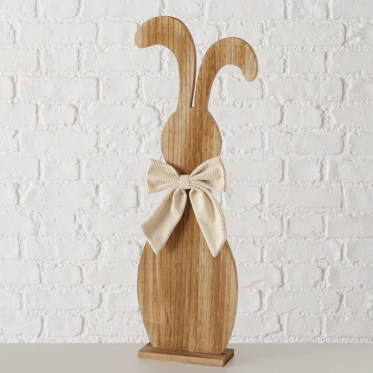 ΛΑΓΟΣ ΞΥΛΟ ΜΕ ΦΙΟΓΚΟ ΕΚΡΟΥ ΦΙΓΟΥΡΑ Bernado ΣΕ ΒΑΣΗ 22Χ6Χ61cm MDF, Polyester