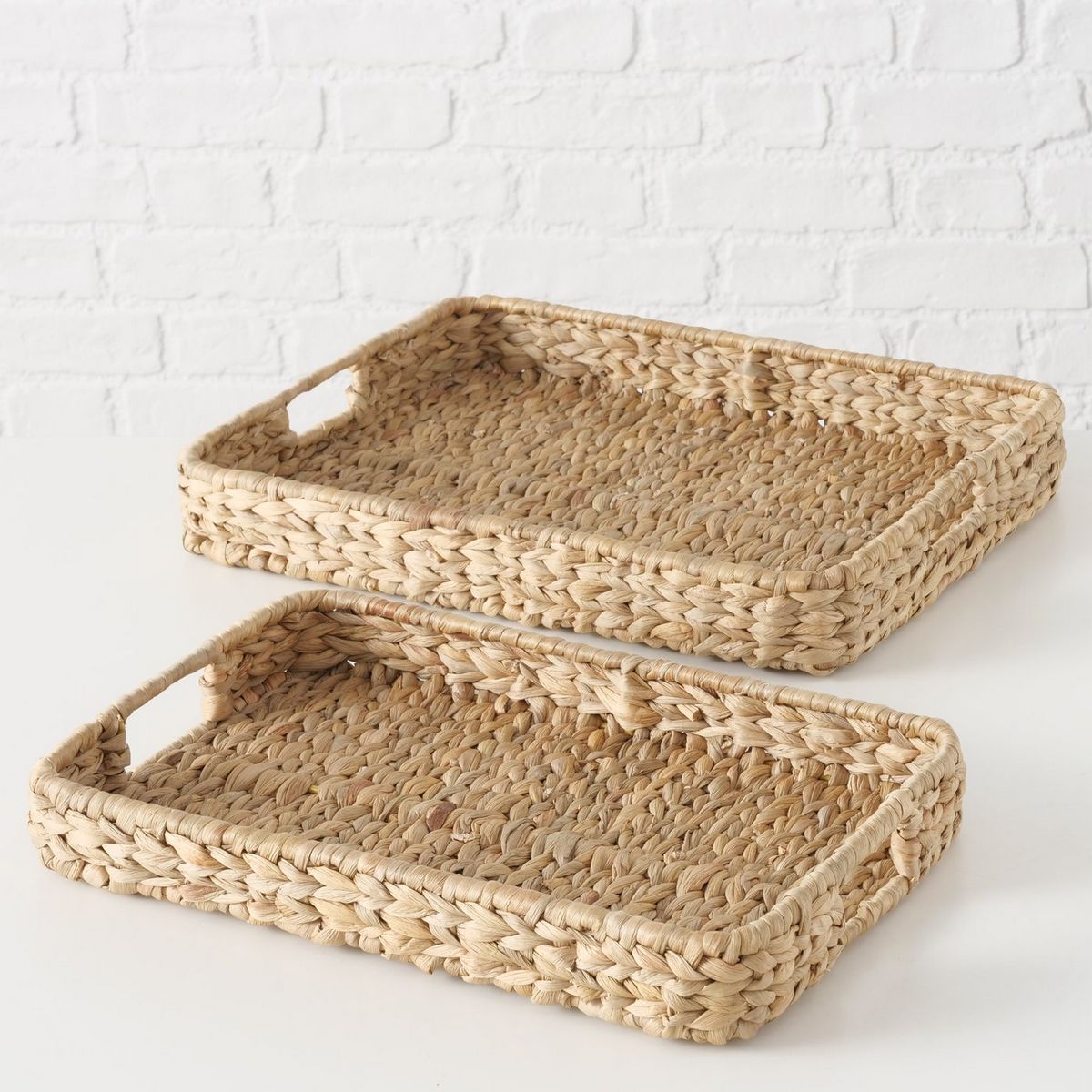 ΔΙΣΚΟΣ  Set/2 Cado ΠΛΕΚΤΟΣ ΦΥΣΙΚΟ 38Χ25Χ5cm, 40Χ32Χ6cm Water hyacinth