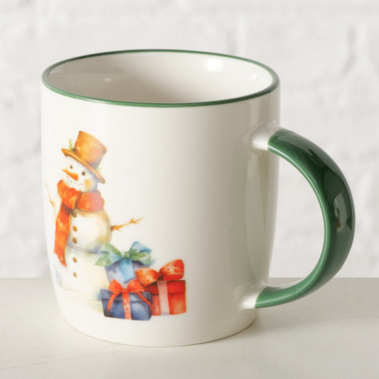 ΚΟΥΠΑ ΧΙΟΝΑΘΡΩΠΟΣ Navis 340ml Dishwasher proof ΕΚΡΟΥ ΠΡΑΣΙΝΟ New Bone