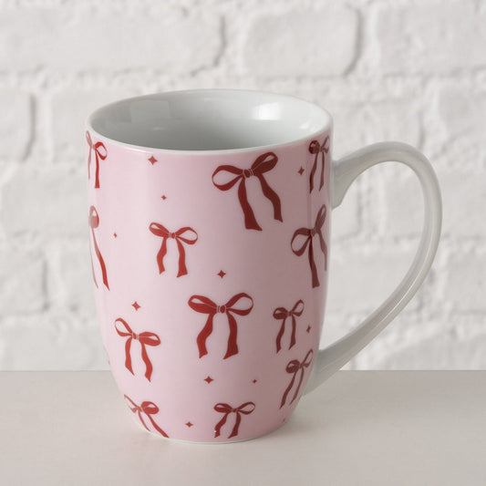 ΚΟΥΠΑ ΡΟΖ ΦΙΟΓΚΟΣ ΚΟΚΚΙΝΟΣ Boucle 330ml Dishwasher proof H10,5cm D8,4cm ΠΟΡΣΕΛΑΝΗ