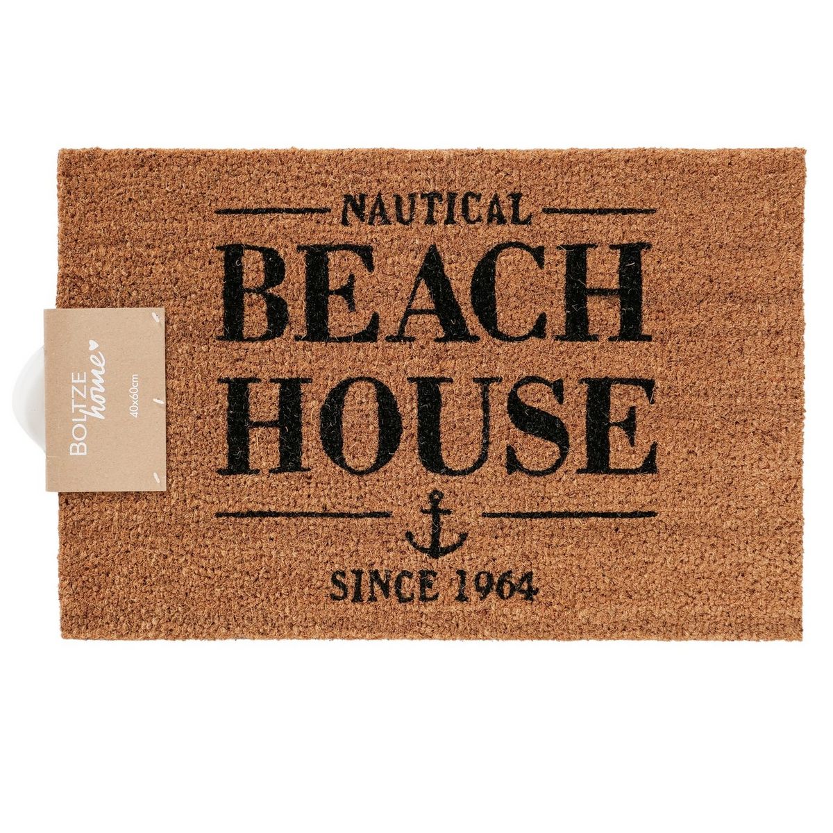 ΠΑΤΑΚΙ ΕΙΣΟΔΟΥ BEACH HOUSE Nautic 60Χ40Χ1cm, PVC, ΦΥΣΙΚΟΣ ΚΟΚΟΦΟΙΝΙΚΑΣ