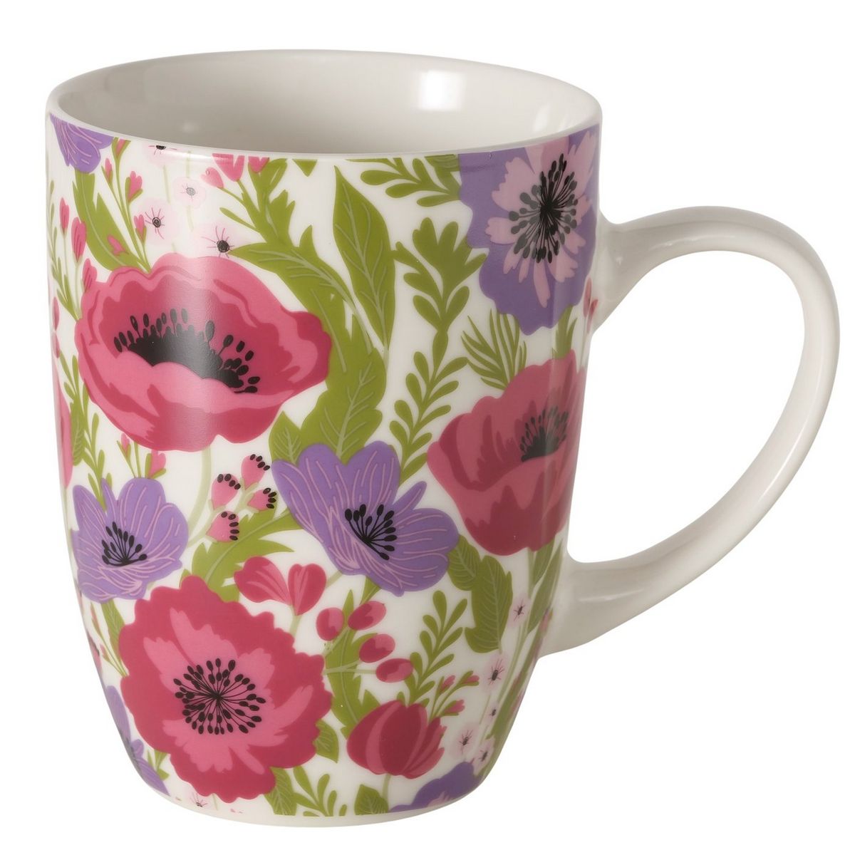 ΚΟΥΠΑ ΣΧΕΔΙΟ ΑΝΕΜΩΝΕΣ Anouk 330ml, H11cm D8cm Dishwasher proof, Floral  ΦΟΥΞ ΜΩΒ ΠΟΡΣΕΛΑΝΗ