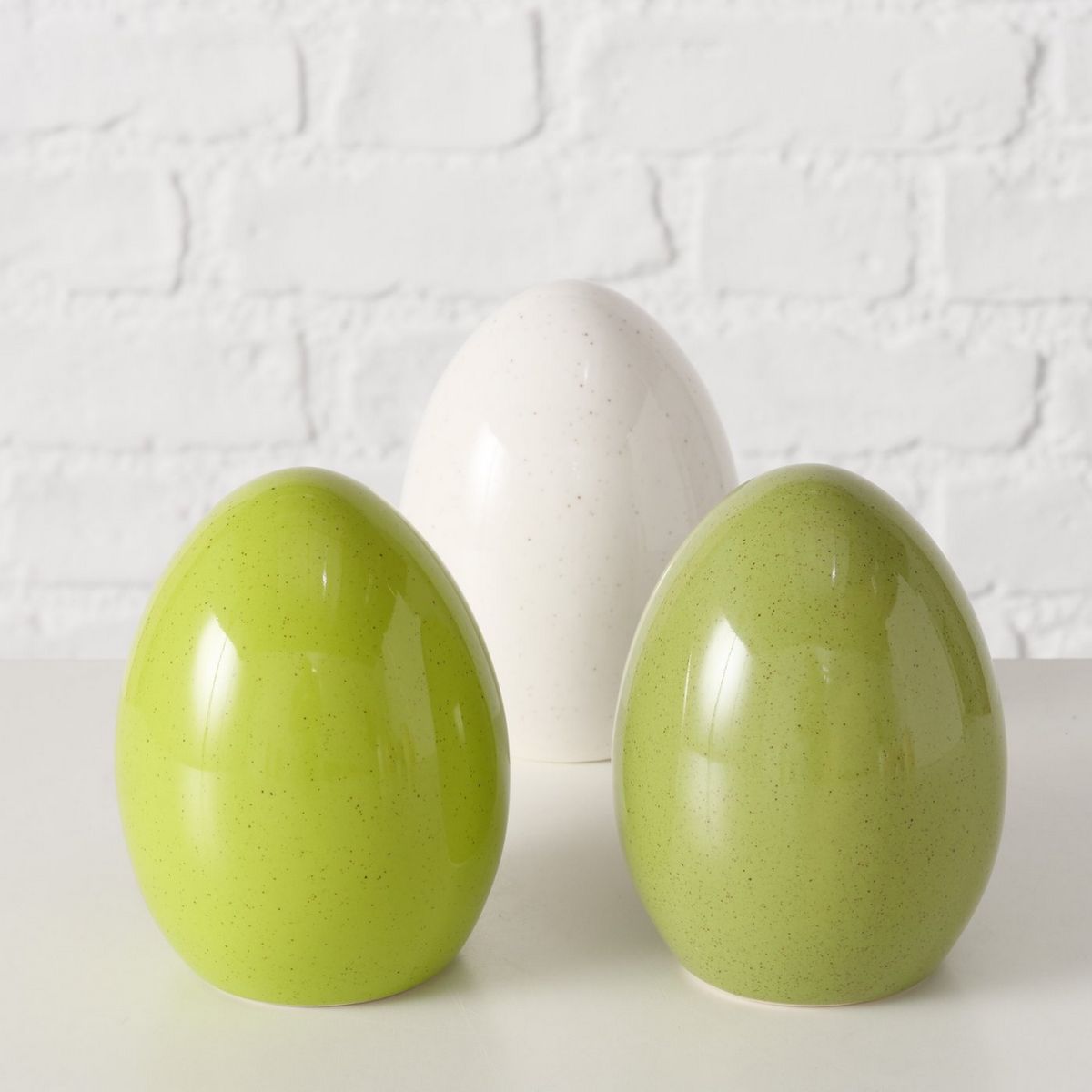 ΑΒΓΟ 3/ass Mylana H12 cm D 9 cmΛΕΥΚΟ ΠΡΑΣΙΝΟ  ΠΟΡΣΕΛΑΝΗ