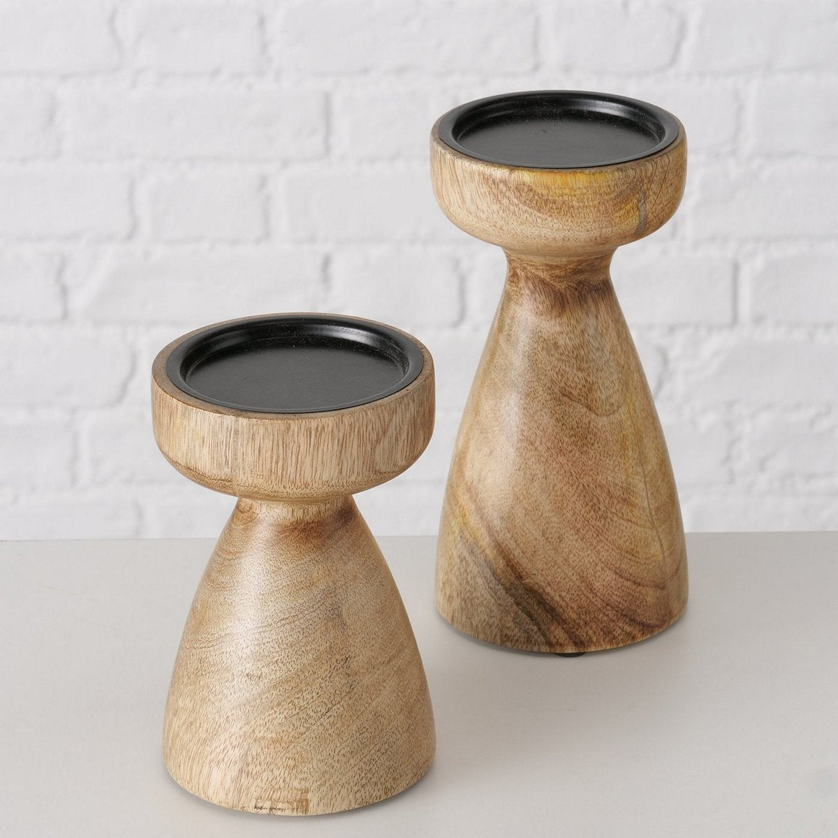 ΚΗΡΟΠΗΓΙΟ Set/2 Plamo D10 H15/20cm ΞΥΛΟ ΦΥΣΙΚΟ Mango