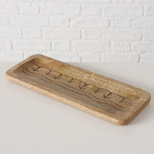 ΔΙΣΚΟΣ ΣΕΡΒΙΡΙΣΜΑΤΟΣ ΣΧΕΔΙΟ ΑΓΚΥΡΑ Busum 25x13x2cm ΞΥΛΟ Mango ΦΥΣΙΚΟ
