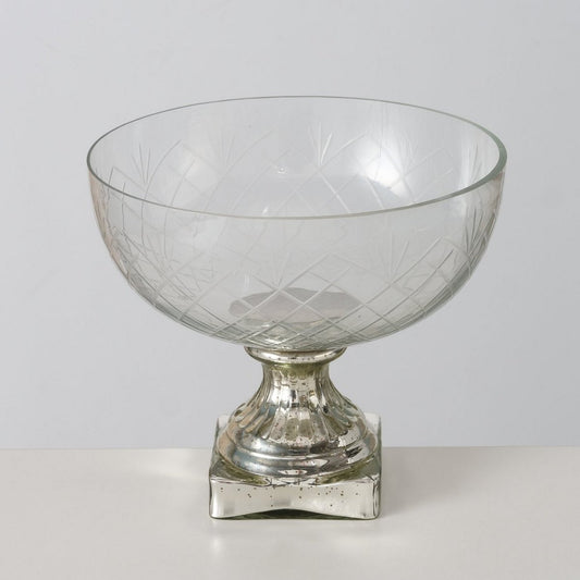 ΜΠΟΛ Bola ΔΙΑΦΑΝΕΣ ΓΥΑΛΙ ΒΑΣΗ ΑΣΗΜΙ H21cm D23,5cm