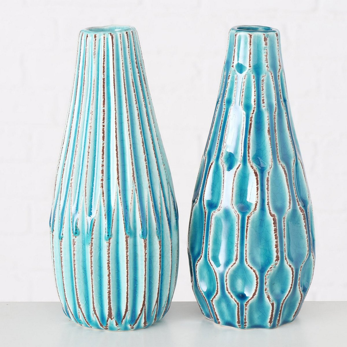 BAZO Lenja 2/σχέδια D10cm H24cm ΚΡΑΚΕΛΕ ΤΙΡΚΟΥΑΖ ΚΕΡΑΜΙΚΟ  20-25-970