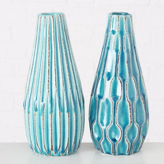 BAZO Lenja 2/σχέδια D10cm H24cm ΚΡΑΚΕΛΕ ΤΙΡΚΟΥΑΖ ΚΕΡΑΜΙΚΟ  20-25-970