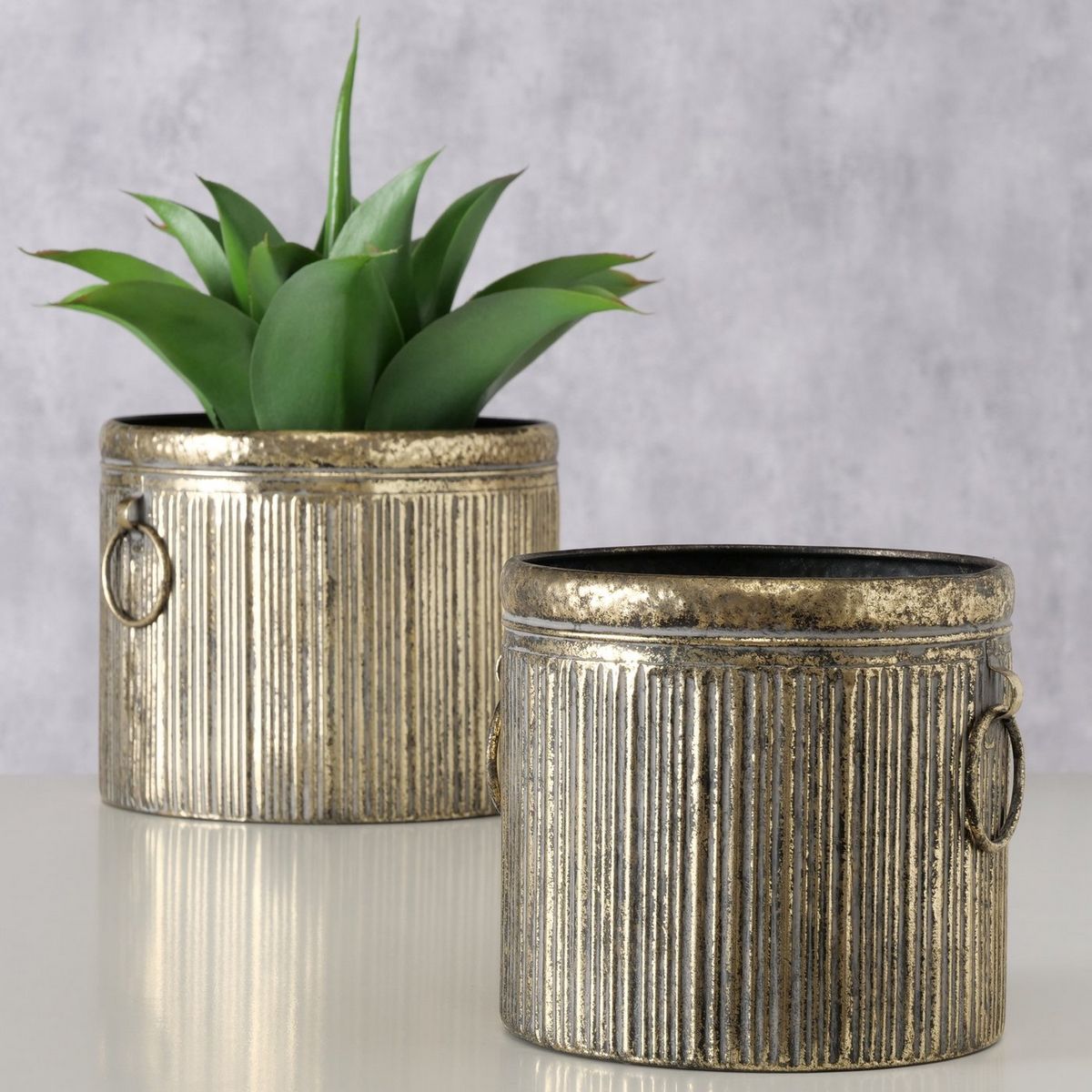 ΚΑΣΠΩ Somerset Set/2 H16-18cm, D17/22cm ΧΡΥΣΟ ΜΕΤΑΛΛΟ