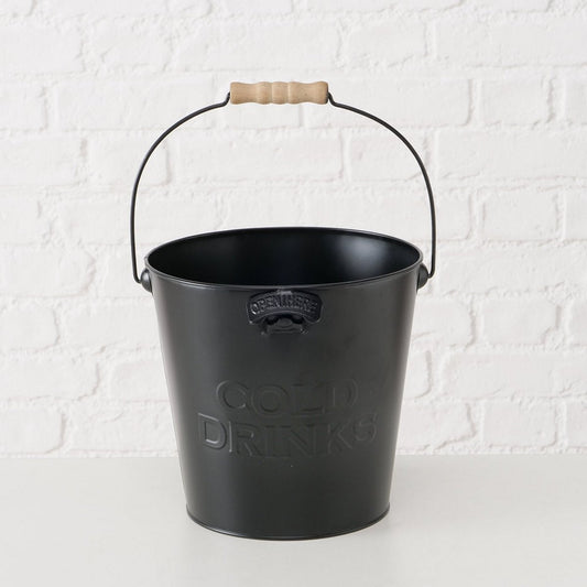 ΣΑΜΠΑΝΙΕΡΑ Cool  D25cm H22cm ΜΕΤΑΛΛΙΚΗ ΜΑΥΡΟ