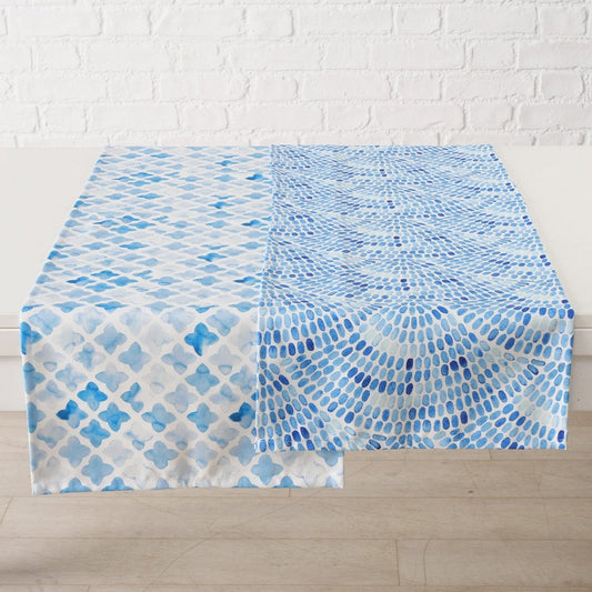ΤΡΑΒΕΡΣΑ 2/ass ΣΧΕΔΙΟ Azur ΓΕΩΜΕΤΡΙΚΟ 142Χ40cm polyester