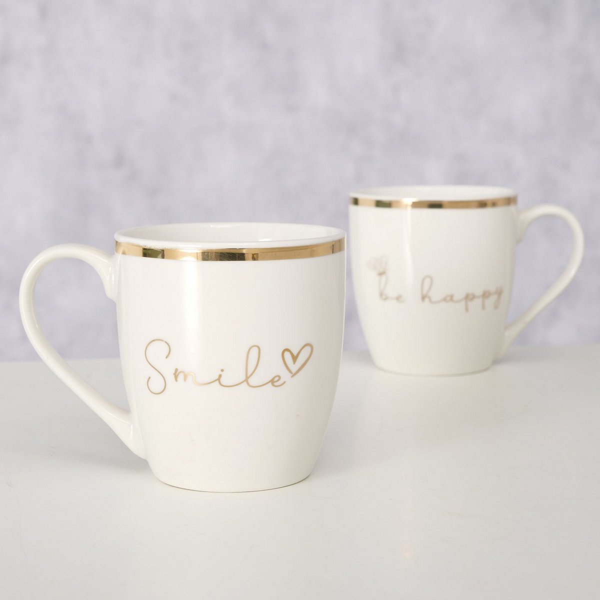 ΚΟΥΠΑ 2/ass Smile/Be happy Davina 400ml ΕΚΡΟΥ ΧΡΥΣΗ ΡΙΓΑ New Bone ΠΟΡΣΕΛΑΝΗ