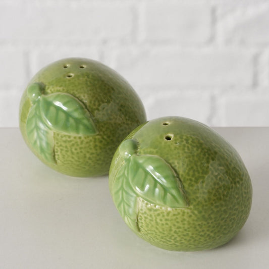 ΑΛΑΤΟΠΙΠΕΡΟ Set/2 shaker Lime ΠΡΑΣΙΝΟ ΠΟΡΣΕΛΑΝΗ 5,6x6,2x5,3cm