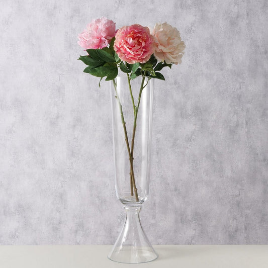 ΒΑΖΟ Leandra, D21cm H75cm ΔΙΑΦΑΝΕΣ ΓΥΑΛΙ