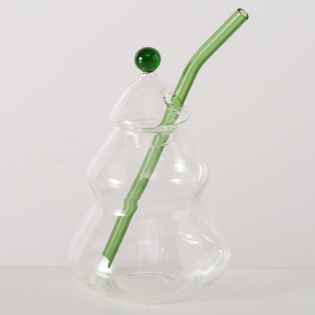 ΚΟΥΠΑ ΔΕΝΔΡΟ ΓΥΑΛΙΝΟ ΔΙΑΦΑΝΕΣ ΜΕ ΚΑΛΑΜΑΚΙ ΠΡΑΣΙΝΟ Peter 330ml, Dishwasher proof 12Χ10Χ18cm