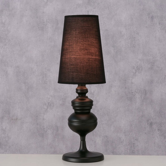 ΛΑΜΠΑ ΕΠΙΤΡΑΠΕΖΙΑ Georgia H53cm D18cm ΜΑΥΡΟ ΜΕΤΑΛΛΟ