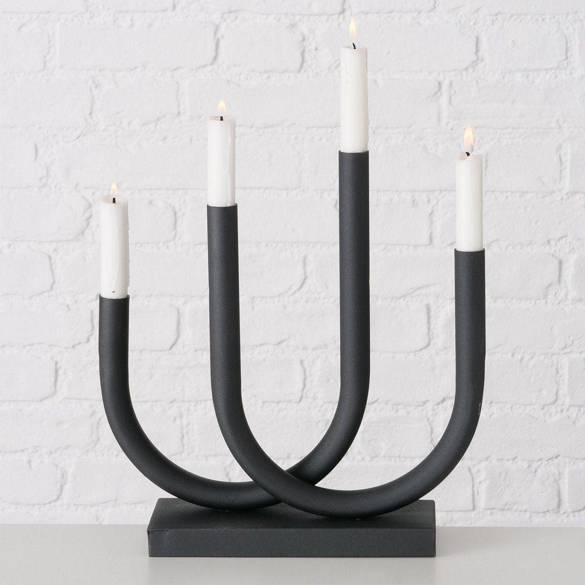 ΚΗΡΟΠΗΓΙΟ 4ΘΕΣΕΩΝ Tonis ΜΑΥΡΟ ΜΕΤΑΛΛΟ 33x9x34cm