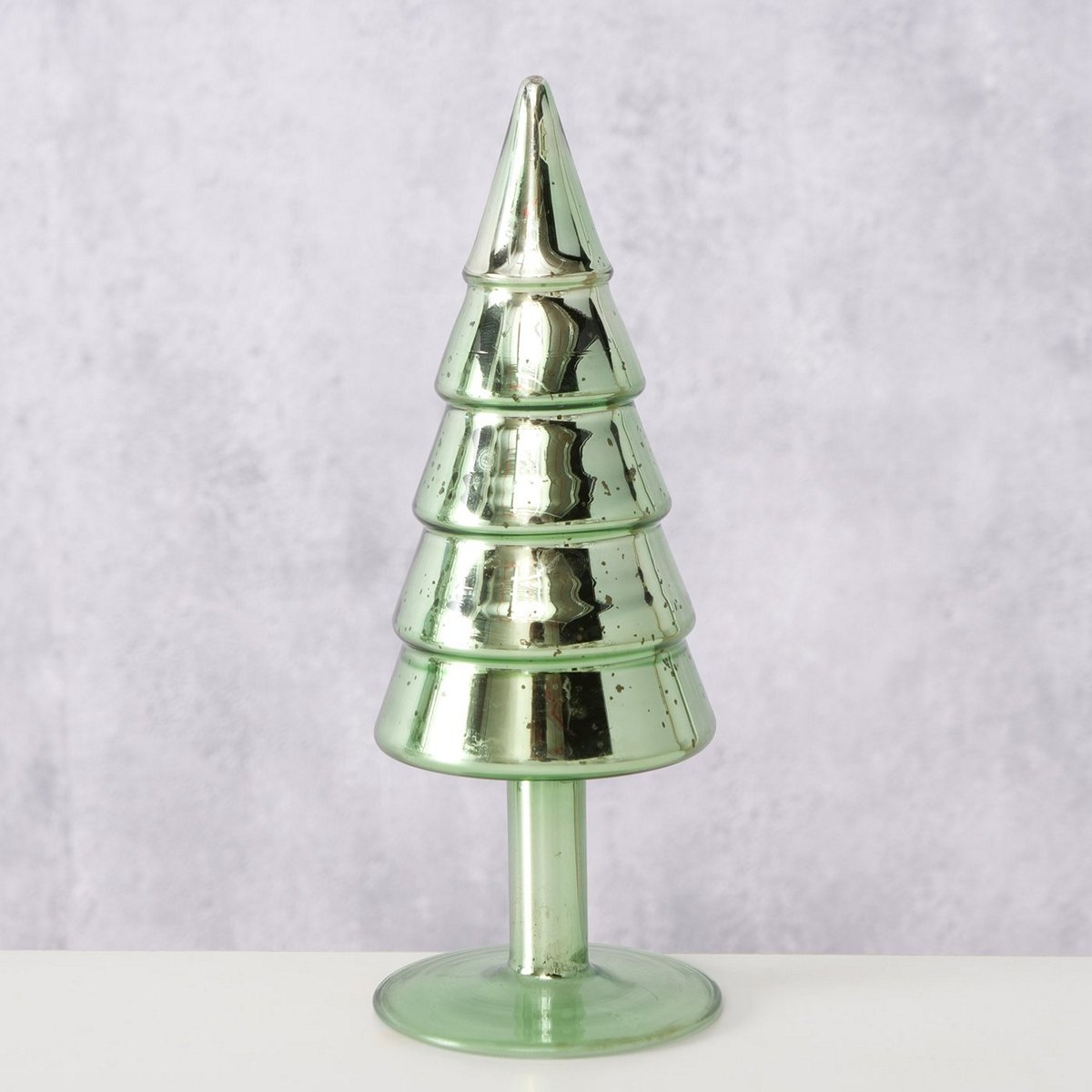 ΔΕΝΤΡΟ ΧΡΙΣΤΟΥΓΕΝΝΙΑΤΙΚΟ ΠΡΑΣΙΝΟ ΓΥΑΛΙ Willa H27cm D9cm