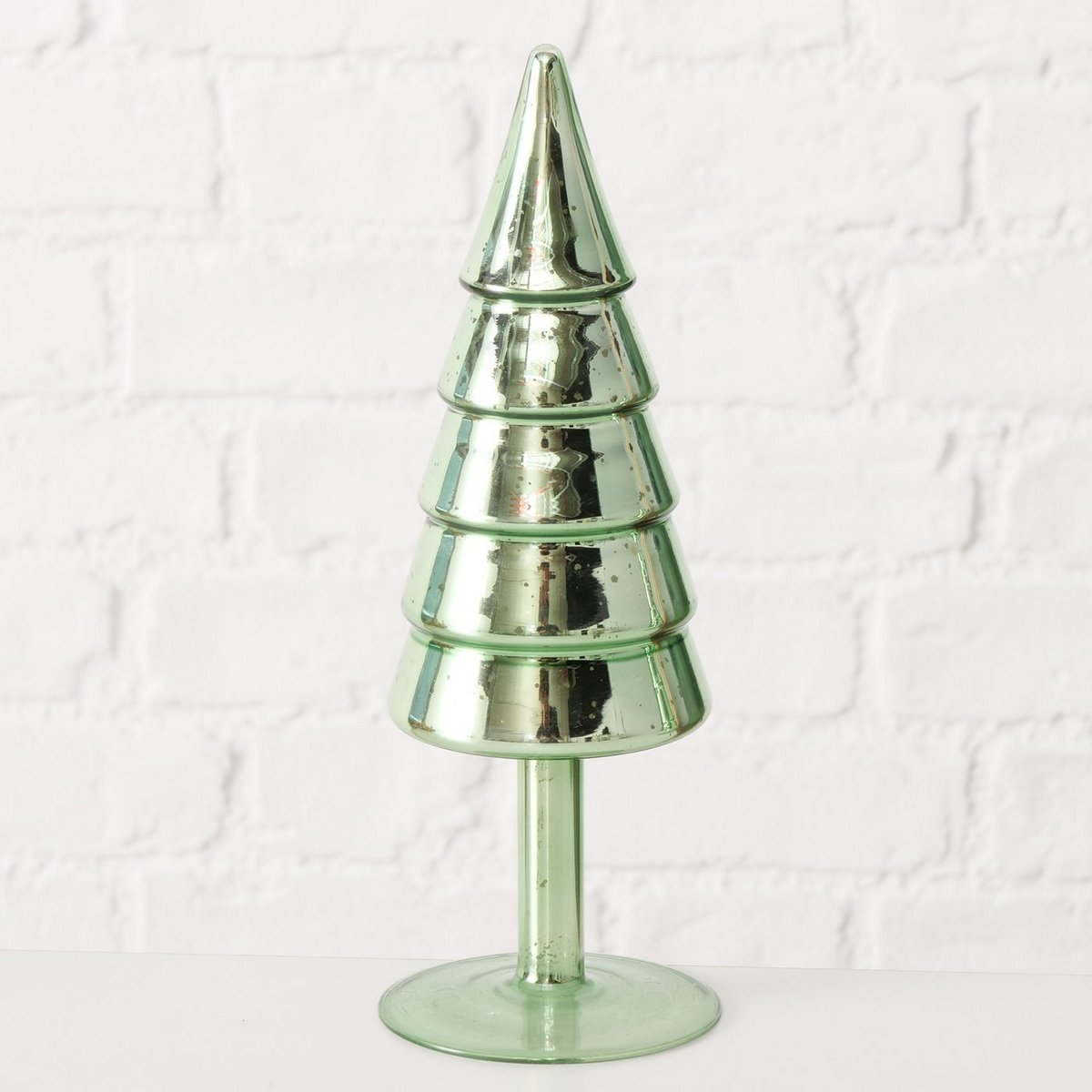 ΔΕΝΤΡΟ ΧΡΙΣΤΟΥΓΕΝΝΙΑΤΙΚΟ ΠΡΑΣΙΝΟ ΓΥΑΛΙ Willa H21,5cm D8cm