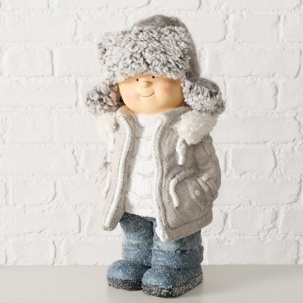 ΠΑΙΔΙ ΑΓΟΡΙ ΦΙΓΟΥΡΑ Enni ΜΠΕΖ ΓΚΡΙ 18Χ17Χ40cm Magnesia, Polyester