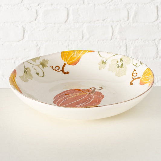 ΜΠΟΛ ΚΟΛΟΚΥΘΕΣ Ambera ΛΕΥΚΟ ΠΟΡΤΟΚΑΛΙ  Dishwasher proof, H6cm D29,7cm ΚΕΡΑΜΙΚΟ