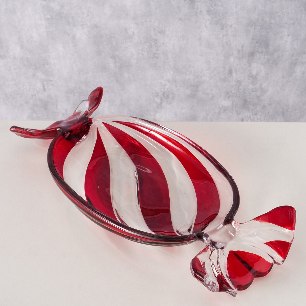 ΜΠΟΛ ΚΑΡΑΜΕΛΑ Sweety ΚΟΚΚΙΝΟ ΛΕΥΚΟ 34,5X15,3X4cm ΓΥΑΛΙ