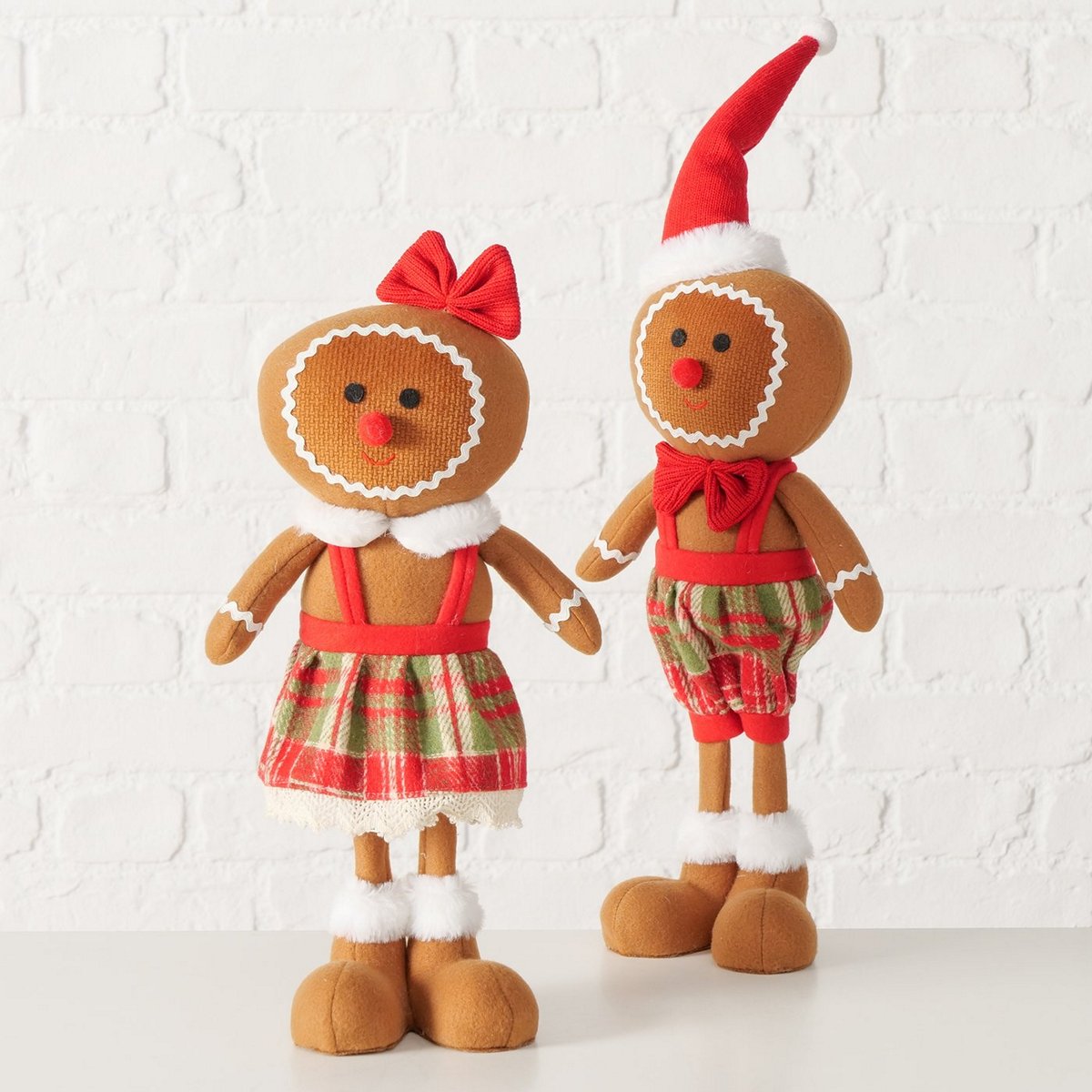 ΜΠΙΣΚΟΤΟΠΑΙΔΟ ΦΙΓΟΥΡΑ 2/ass Ginger ΚΑΦΕ ΚΟΚΚΙΝΟ H41cm Polyester