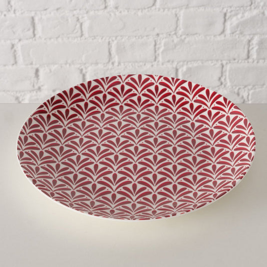 ΠΙΑΤΟ Paris FLORAL ΚΟΚΚΙΝΟ Dishwasher proof, D27cm New Bone