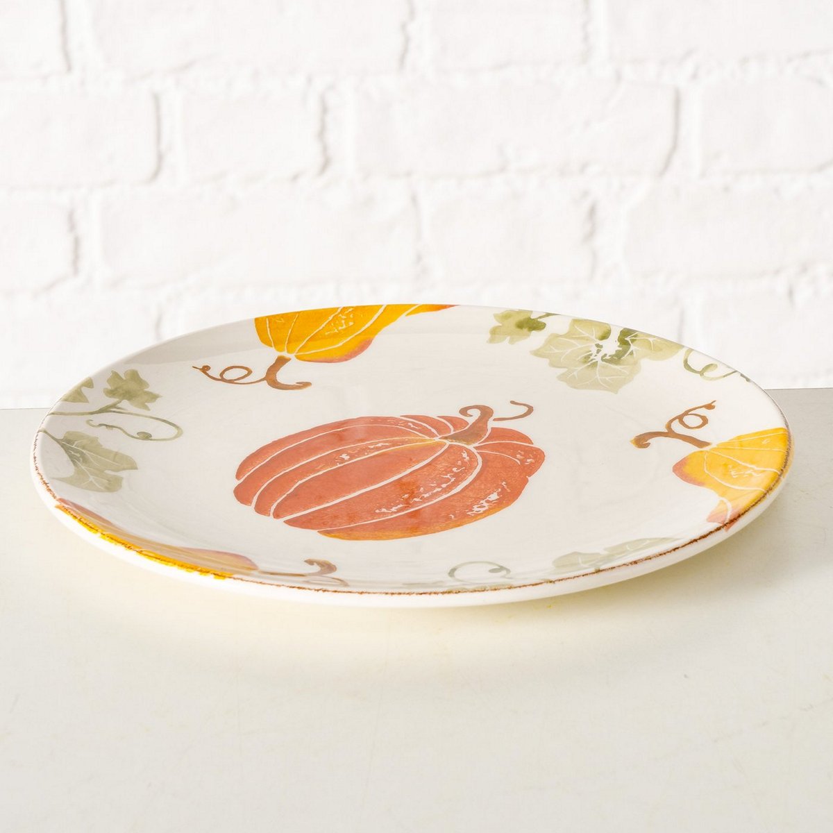 ΠΙΑΤΕΛΑ ΚΟΛΟΚΥΘΕΣ Ambera ΛΕΥΚΟ ΠΟΡΤΟΚΑΛΙ  Dishwasher proof D25,7cm