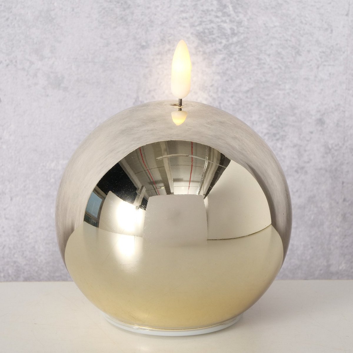 ΚΕΡΙ ΜΠΑΛΑ ΧΡΥΣΟ LED Timer Shannon H13cm D10cm